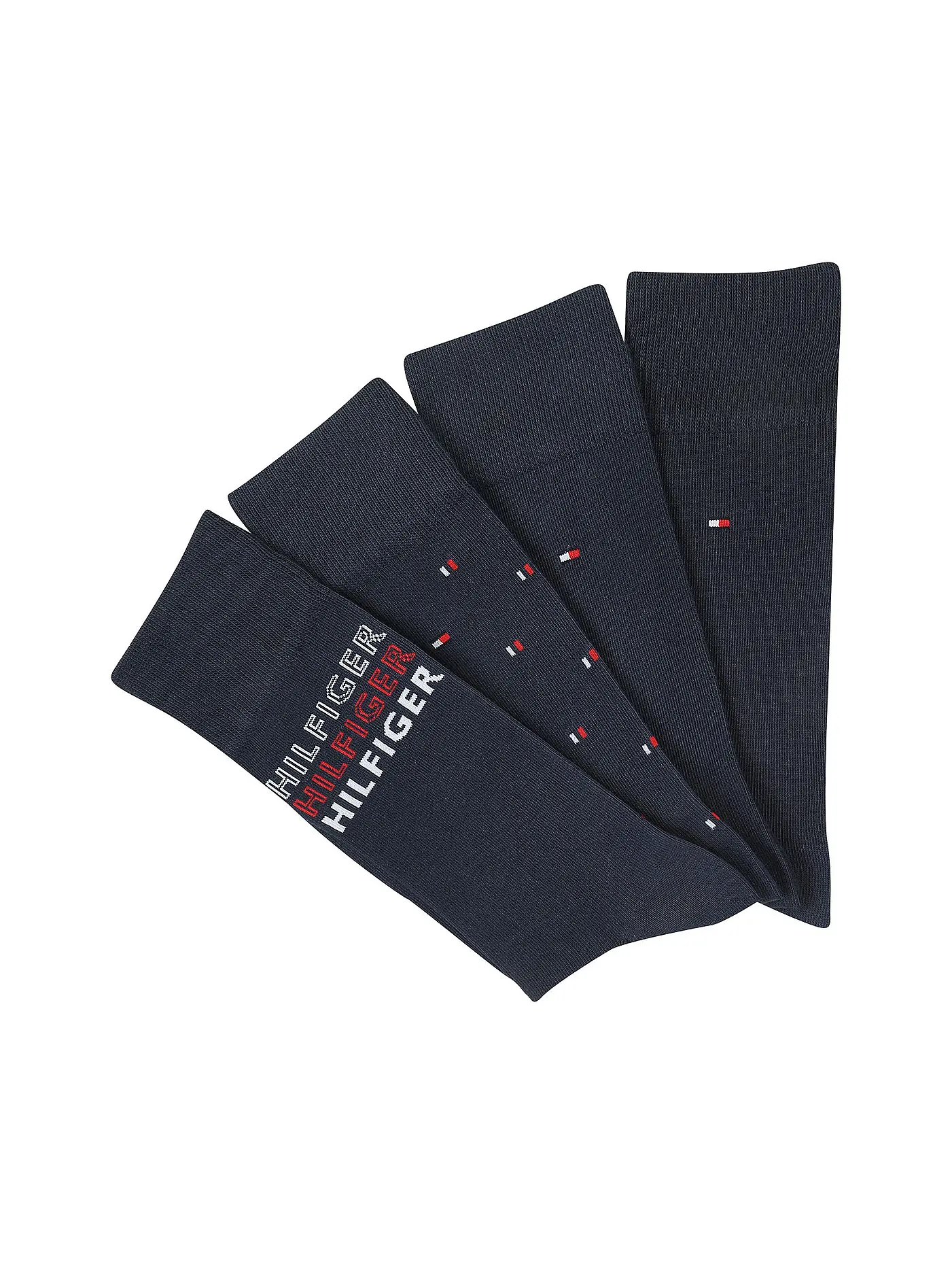 TOMMY HILFIGER | Geschenkbox Socken 4-er Pkg. black | dunkelblau